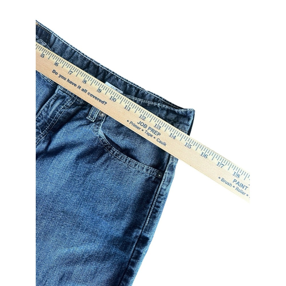 Levi's 577 Jeans Women's 10 MIS Loose Fit Lower Rise Dark Blue Denim Y2K Cropped - Picture 5 of 10